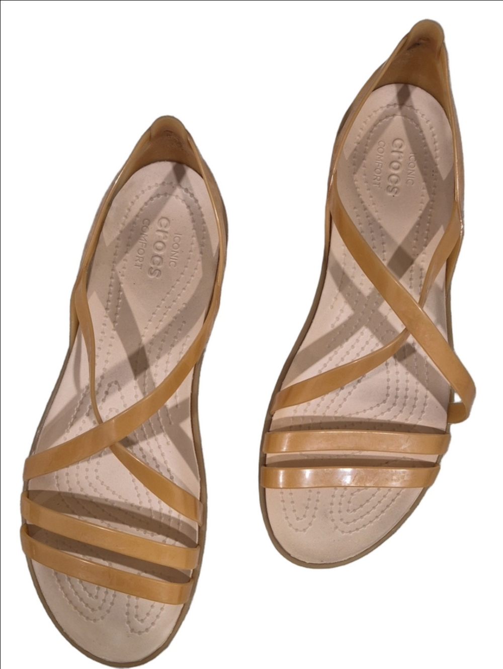 Crocs Isabella Strappy Sandals – Mustard Tan (Women's) Size 10 W